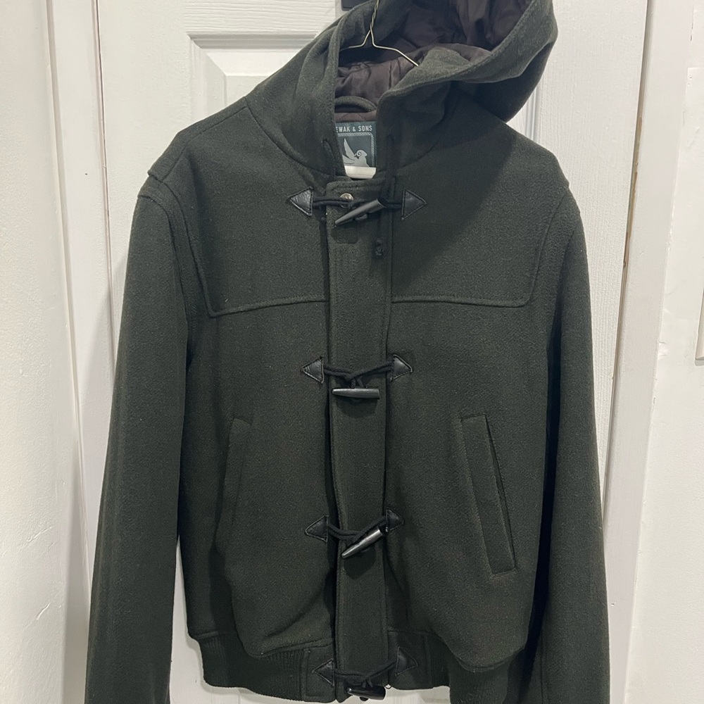 Spiewak Dark Green Hooded Toggle Coat
